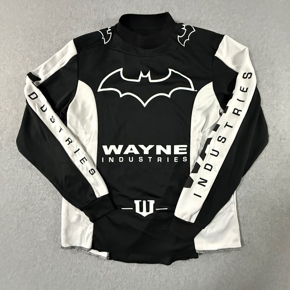 BoxLunch Batman Wayne Industries Jersey Black White XS Bruce Wayne 1